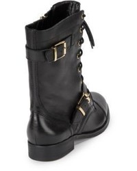 Arturo Chiang Feisty Leather Combat Boots