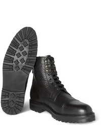 Belstaff Barrington Pebble Grain Leather Lace Up Boots