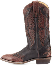 Frye Billy Firebird Leather Western Boot Black