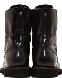 Diesel Black Aged Leather Hardkor Boots
