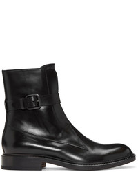 Jil Sander Black Ankle Strap Boots