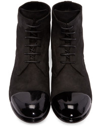 Officine Creative Black Coated Toe Boots