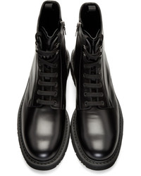Prada Black Lace Up Boots