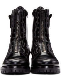 DSQUARED2 Black Leather Asylum Boots