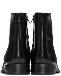 Cmmn Swdn Black Leather Bruno Boots