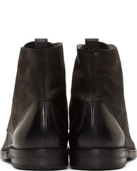 Marsèll Black Leather Classic Lace Up Boots