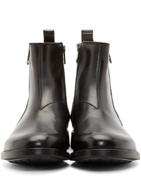 Diesel Black Leather D Anklyx Boots