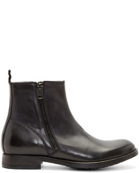 Diesel Black Leather D Anklyx Boots