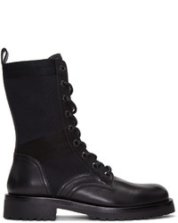 Diesel Black Gold Black Leather High Boots