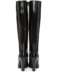 Saint Laurent Black Leather Lily Boots