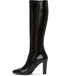 Saint Laurent Black Leather Lily Boots