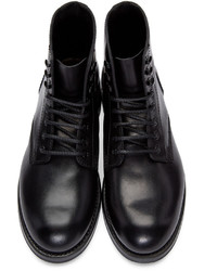 DSQUARED2 Black Leather Maxime Boots