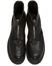 Guidi Black Leather Zip Boots