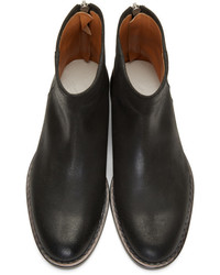 Maison Margiela Black Leather Zip Boots