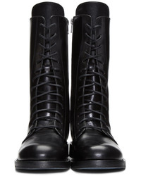 Ann Demeulemeester Black Long Lace Up Boots