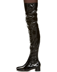 Valentino Black Patent Tall Boots