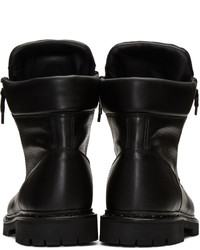 Balmain Black Perforated Taiga Boots