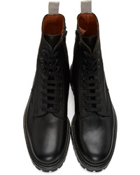 Common Projects Black Winter Combat Boots