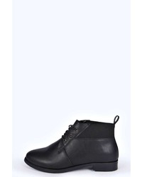 Boohoo Holly Lace Up Flat Ankle Boot