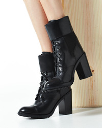 Tory Burch Broome Leather Combat Boot