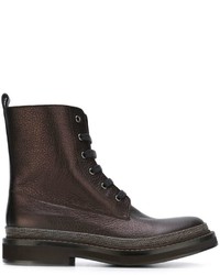Brunello Cucinelli Textured Lace Up Boots