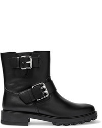 Tod's Buckled Leather Biker Boots Black
