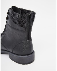 Head Over Heels By Dune Parkers Knit Cuff Flat Biker Boots