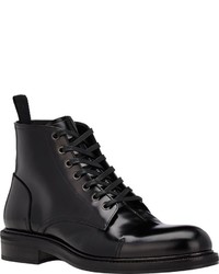 Loewe Cap Toe Lace Up Boots Black