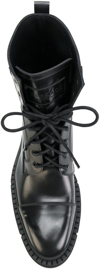 Versace Cargo Boots, $1,025 | farfetch.com | Lookastic