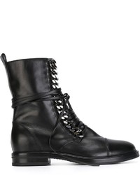 Casadei Chain Detail Combat Boots