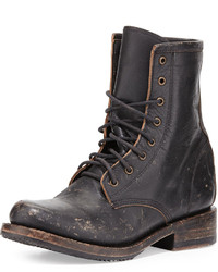 Freebird Charlie Leather Combat Boot Black