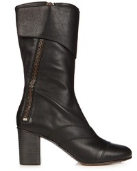 Chloé Chlo Lexie Leather Block Heel Boots