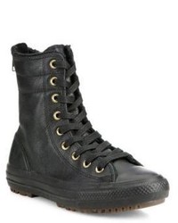 Converse Chuck Taylor Hi Rise Leather Faux Fur Boots