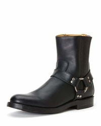 Frye Clinton Leather Harness Boot Black