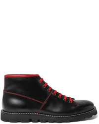 Prada Contrast Stitched Spazzolato Leather Boots