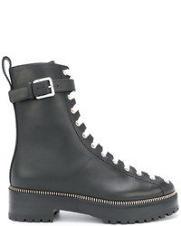 Sergio Rossi Contrasting Lace Up Boots