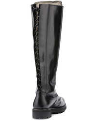 CNC Costume National Costume National Zip Front Leather Combat Boot Black