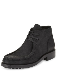Vince Crawford Leather Moccasin Boot Black