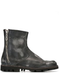 Diesel Frayed Zipped Ankle Boots