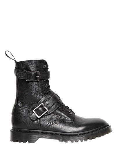 Dr. Martens Hammered Leather Boots, $364 | LUISAVIAROMA | Lookastic