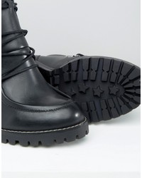 Asos Eisha Leather Hiker Boots