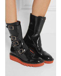 Stella McCartney Faux Patent Leather Boots Black