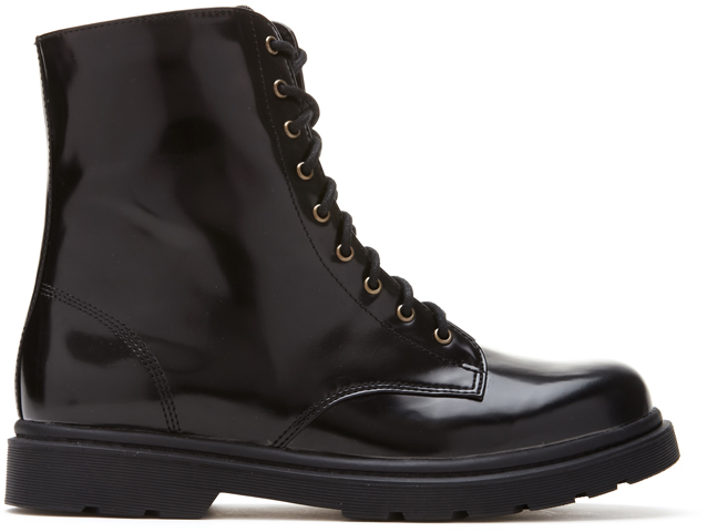 forever 21 faux patent leather boots