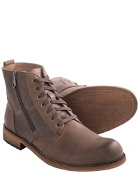 Andrew Marc Forest Boots Leather And Canvas