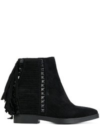 Ash Fringed Trim Boots