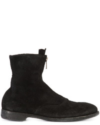 Guidi Front Zip Army Boots