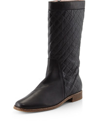 Andre Assous Gail Quilted Leather Boot Black