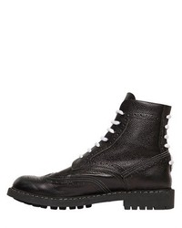 Givenchy Brogue Leather Combat Boots, $1,495 | LUISAVIAROMA | Lookastic.com