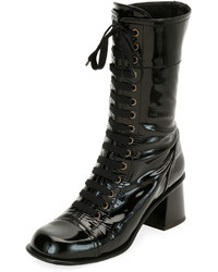 Tomas Maier Glossy Patent Lace Up Boot