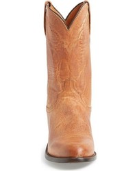 Lucchese Goat Roper Argyle Stitch Leather Boot